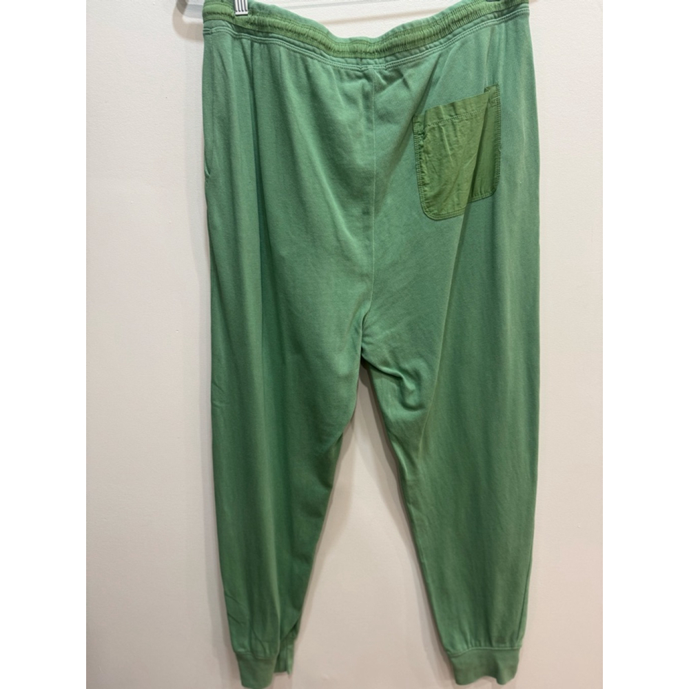 Aerie Green Ribbed Waist Drawstring Joggers L Casual Colourful Loungewear - Picture 6 of 11